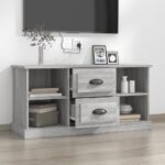vidaXL TV skrinka sivý dub sonoma 99,5x35,5x48 cm kompozitné drevo – Obrázok 3