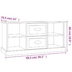 vidaXL TV skrinka sivý dub sonoma 99,5x35,5x48 cm kompozitné drevo – Obrázok 9
