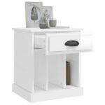 vidaXL Nočný stolík lesklý biely 43x36x50 cm – Obrázok 5