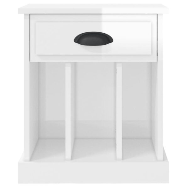 vidaXL Nočný stolík lesklý biely 43x36x50 cm – Obrázok 7