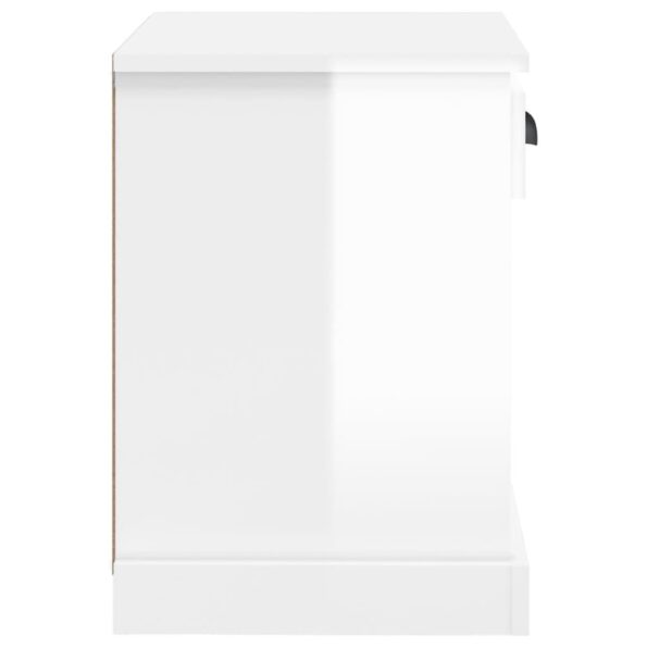 vidaXL Nočný stolík lesklý biely 43x36x50 cm – Obrázok 8