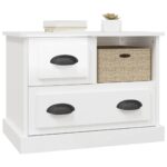 vidaXL Nočný stolík lesklý biely 60x39x45 cm – Obrázok 4