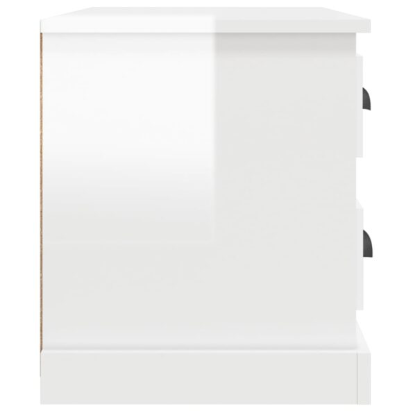 vidaXL Nočný stolík lesklý biely 60x39x45 cm – Obrázok 8