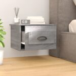 vidaXL Nástenný nočný stolík sivý dub sonoma 41,5x36x28cm – Obrázok 3