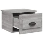 vidaXL Nástenný nočný stolík sivý dub sonoma 41,5x36x28cm – Obrázok 5