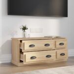 vidaXL TV skrinka dub sonoma 100x35,5x45 cm kompozitné drevo – Obrázok 3