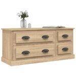 vidaXL TV skrinka dub sonoma 100x35,5x45 cm kompozitné drevo – Obrázok 4