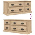vidaXL TV skrinka dub sonoma 100x35,5x45 cm kompozitné drevo – Obrázok 8