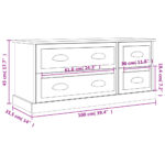 vidaXL TV skrinka dub sonoma 100x35,5x45 cm kompozitné drevo – Obrázok 10