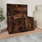 vidaXL Úložný box dymový dub 70x40x38 cm spracované drevo