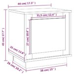 vidaXL Nočný stolík betónovo sivý 44x35x45 cm spracované drevo – Obrázok 11