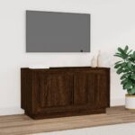 vidaXL TV skrinka hnedý dub 80x35x45 cm spracované drevo