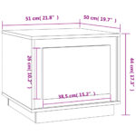 vidaXL Konferenčný stolík dub sonoma 51x50x44 cm spracované drevo – Obrázok 10