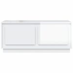 vidaXL Konferenčný stolík lesklý biely 102x50x44 cm spracované drevo – Obrázok 6