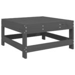 vidaXL Záhradná podnožka s podložkou sivá borovicový masív – Obrázok 6