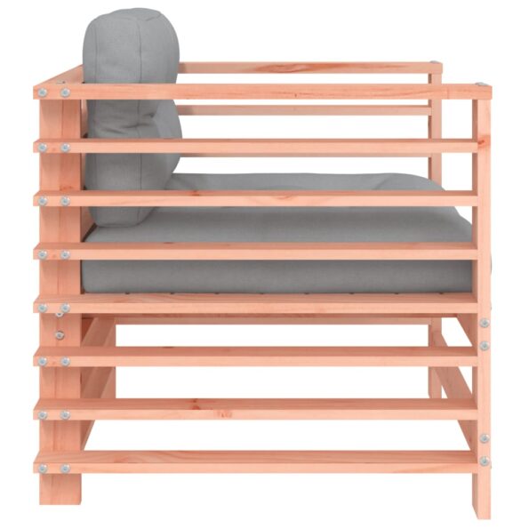 vidaXL Záhradné stoličky s vankúšmi 2 ks čierne masívny douglas – Obrázok 5