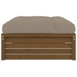 vidaXL Záhradná podnožka medová 120x80 cm masívna borovica – Obrázok 4