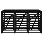 vidaXL Úložný box na tri odpadkové koše čierny masívna borovica – Obrázok 6