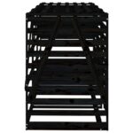 vidaXL Úložný box na tri odpadkové koše čierny masívna borovica – Obrázok 7