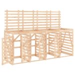 vidaXL Úložný box na štyri odpadkové koše masívna borovica – Obrázok 2