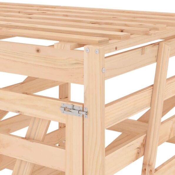 vidaXL Úložný box na štyri odpadkové koše masívna borovica – Obrázok 11