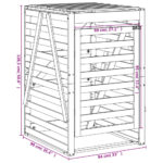 vidaXL Úložný box pre odpadkový kôš medovohnedý 84x90x128,5cm borovica – Obrázok 12