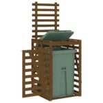 vidaXL Úložný box pre odpadkový kôš medovohnedý 84x90x128,5cm borovica – Obrázok 4