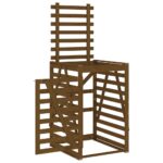 vidaXL Úložný box pre odpadkový kôš medovohnedý 84x90x128,5cm borovica – Obrázok 6