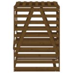 vidaXL Úložný box pre odpadkový kôš medovohnedý 84x90x128,5cm borovica – Obrázok 7