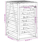 vidaXL Úložný box pre odpadkový kôš medovohnedý 84x90x128,5cm borovica – Obrázok 11