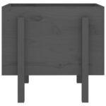 vidaXL Záhradný kvetináč, sivý 62x50x57 cm, borovicový masív – Obrázok 4