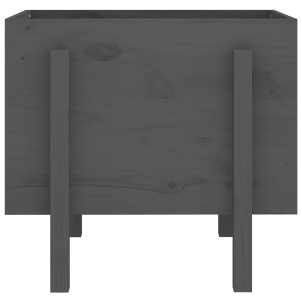 vidaXL Záhradný kvetináč, sivý 62x50x57 cm, borovicový masív – Obrázok 4
