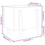 vidaXL Záhradný kvetináč, sivý 62x50x57 cm, borovicový masív – Obrázok 9