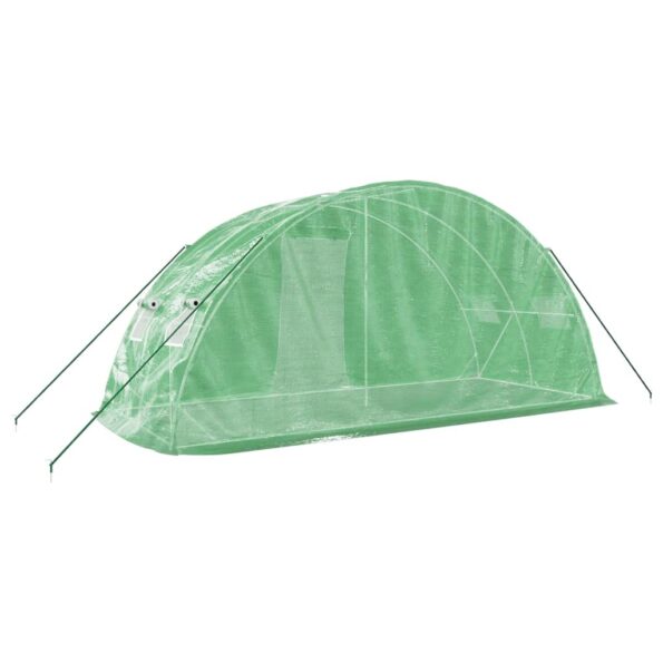 vidaXL Fóliovník s oceľovým rámom zelený 10 m² 5x2x2,3 m – Obrázok 6