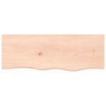 vidaXL Nástenná polica 80x30x(2-6) cm neošetrený dubový masív – Obrázok 2