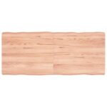vidaXL Stolová doska svetlohnedá 140x60x6 cm ošetrený dub živé hrany