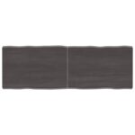 vidaXL Stolová doska tmavosivá 140x50x4 cm ošetrený dub živé hrany