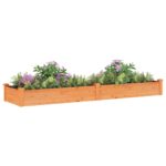 vidaXL Záhr. vyvýšený záhon s vložkou hnedý 240x60x25cm masívna jedľa – Obrázok 3