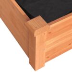 vidaXL Záhr. vyvýšený záhon s vložkou hnedý 240x60x25cm masívna jedľa – Obrázok 7