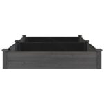 vidaXL Vyvýšený záhon s vložkou, sivý 240x120x25 cm, jedľový masív – Obrázok 5