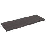 vidaXL Kúpeľňová doska tmavohnedá 140x50x(2-4) cm ošetrený masív – Obrázok 2