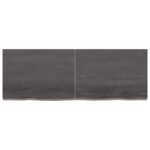 vidaXL Kúpeľňová doska tmavohnedá 140x50x(2-4) cm ošetrený masív – Obrázok 3