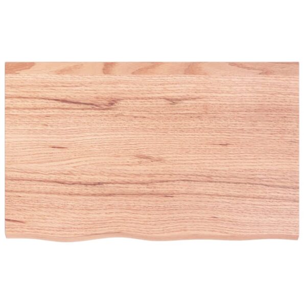 vidaXL Stolová doska bledohnedá 80x50x2 cm ošetrený dubový masív – Obrázok 3
