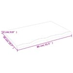 vidaXL Stolová doska bledohnedá 80x50x2 cm ošetrený dubový masív – Obrázok 5