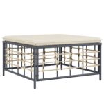 vidaXL 6-dielna záhradná sedacia sada s vankúšmi antracitová polyratan – Obrázok 6