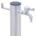 vidaXL Záhradný vodný stĺpik 40 cm nehrdzavejúca oceľ okrúhly – Obrázok 5