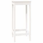 vidaXL Barový stolík biely 50x50x110 cm borovicový masív – Obrázok 2