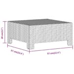 vidaXL 5-dielna záhradná sedacia súprava s podložkami sivá polyratan – Obrázok 9