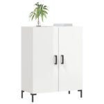vidaXL Komoda lesklá biela 69,5x34x90 cm spracované drevo – Obrázok 3