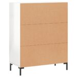 vidaXL Komoda lesklá biela 69,5x34x90 cm spracované drevo – Obrázok 8